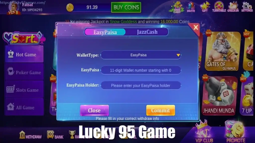 Lucky 95 Game